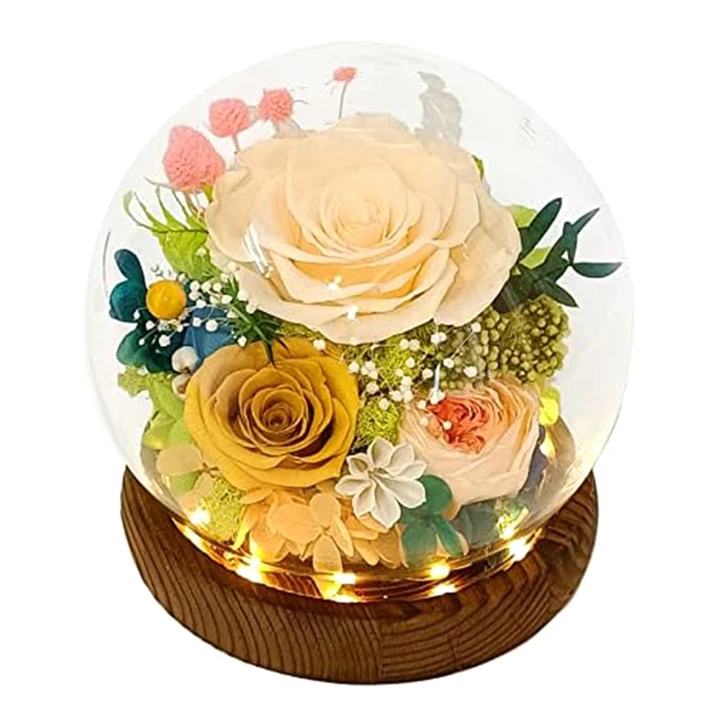 

Long-Lasting Real Flowers, Floral Gift To You For Send Love For All Occasions, For Indoor Decoration Durable 12.5X11cm