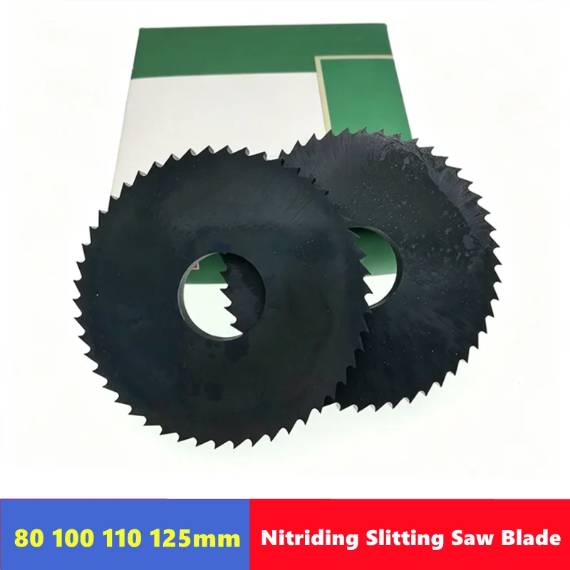 80 100 110 125mm Slitting & Slotting Saw Blade Nitriding Circular Cutting Disc for CNC Slitting Machine Metal Steel PVC Cutting