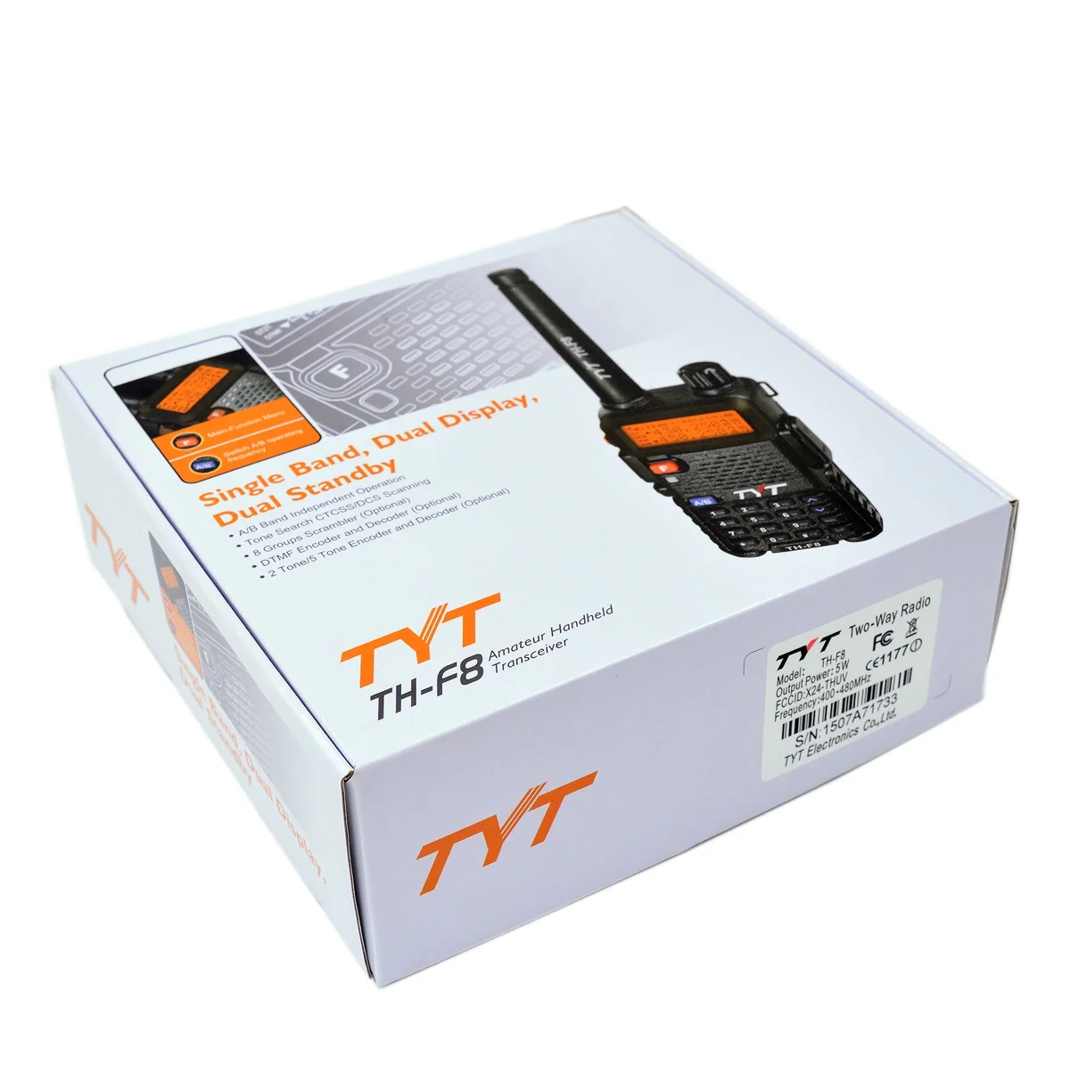 Imagem -06 - Tyt th f8 Rádio em Dois Sentidos Uhf 400480mhz Presunto fm Transceptor Amador 5w Scrambler Criptografar Antena Curta Comunicação sem Fio