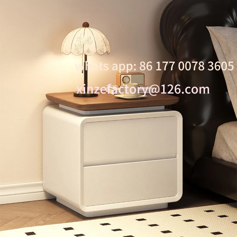 

Customizable modern minimalist style bedside table all solid wood free installation