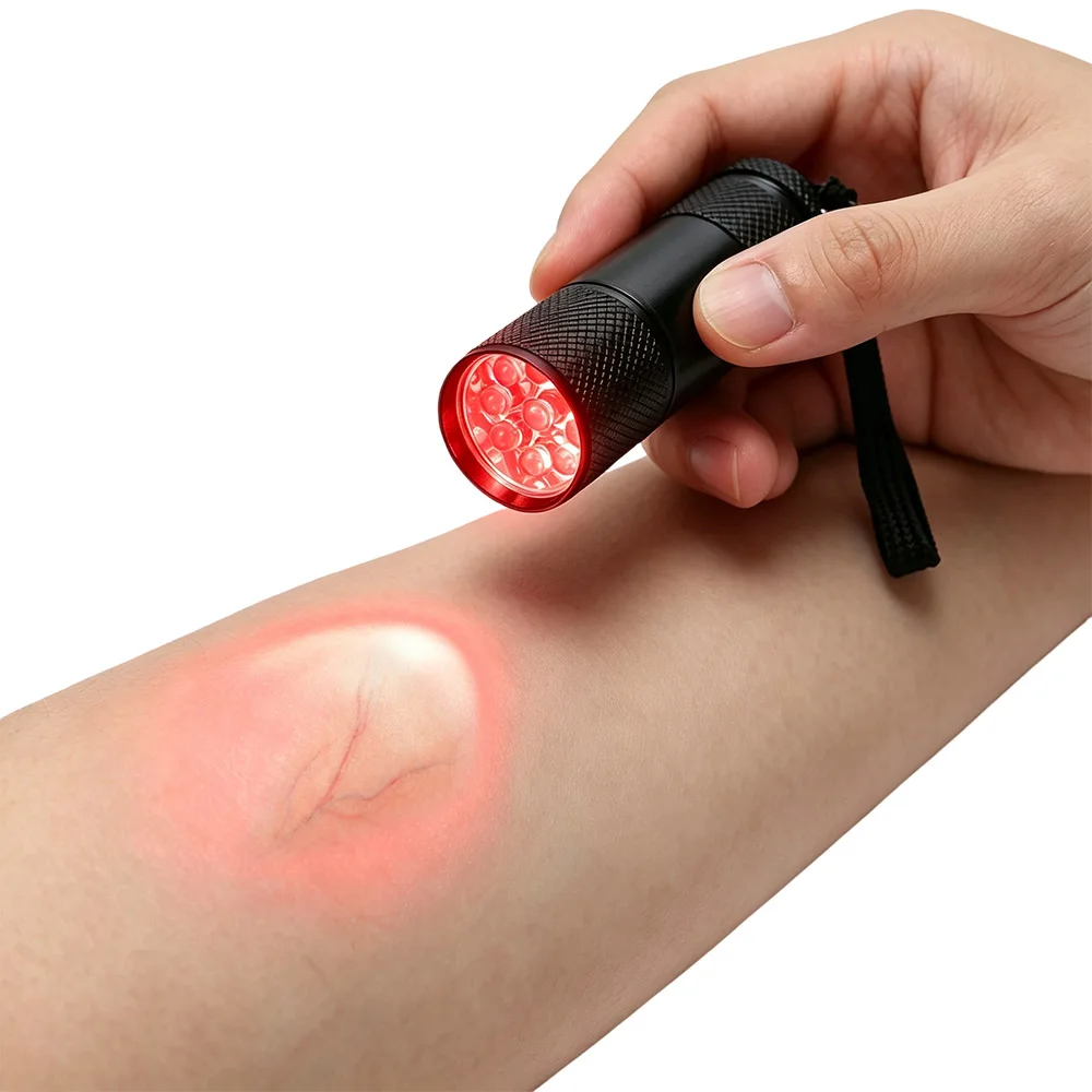 Portable Imaging Trans Illuminator LED Red Light Tool Viewer Vein Finder Vascular Displaying Flashlight