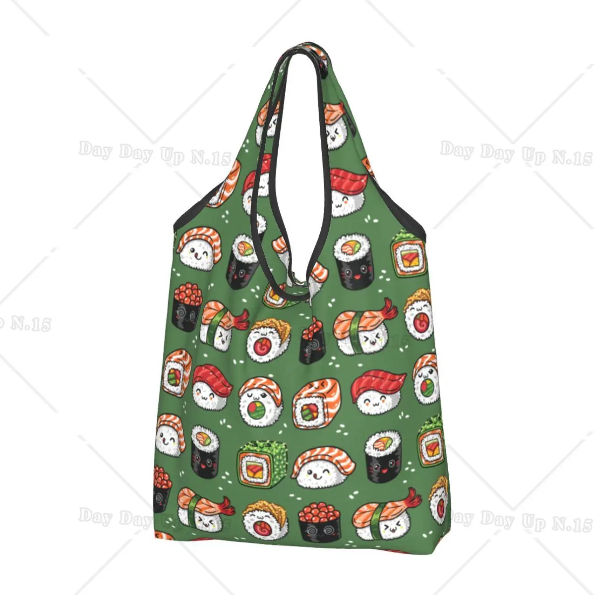 

Cute Kawaii Japan Sushi Shopping Tote Bag Portable Cartoon Anime Manga Groceries Shopper Shoulder Bag