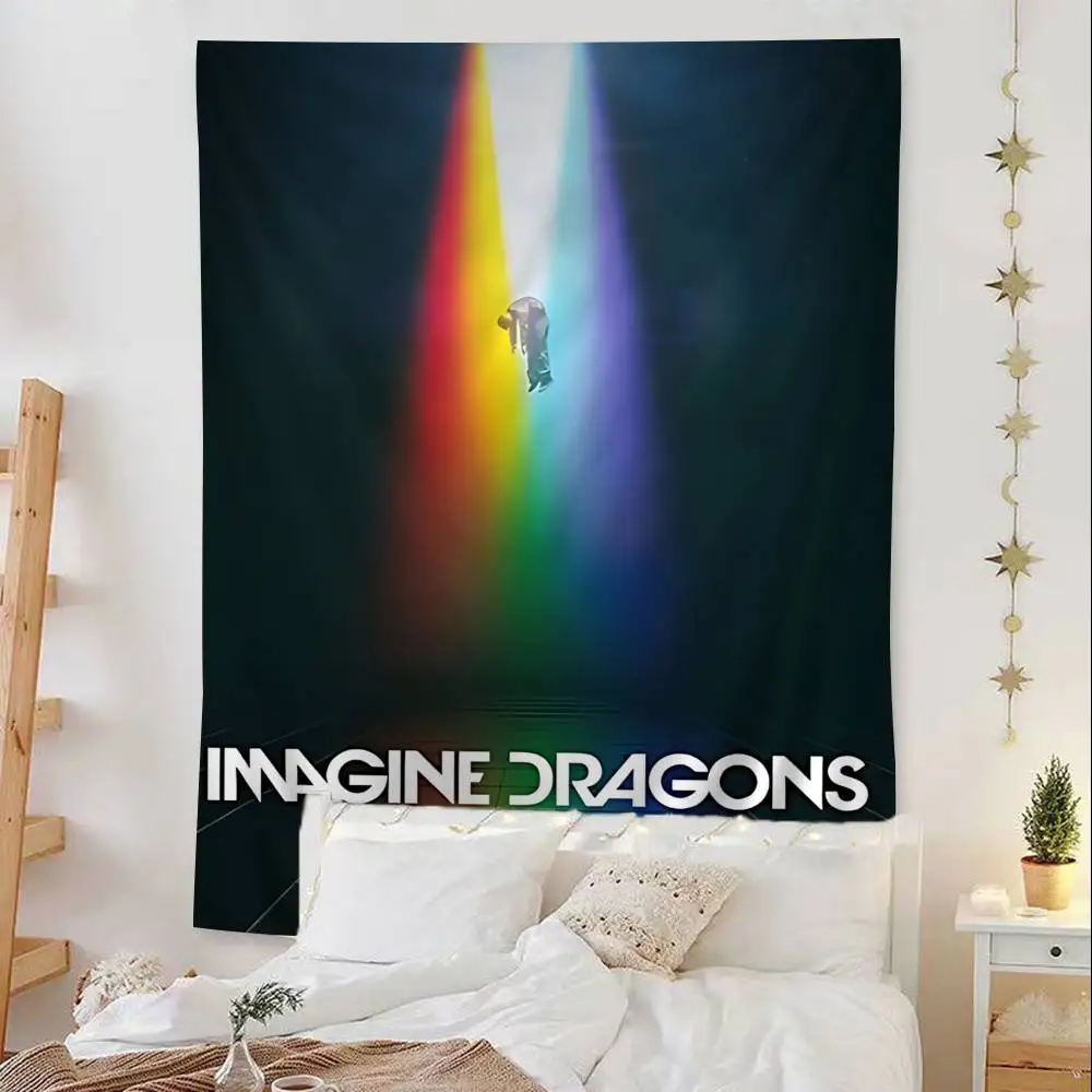 Hot music I-Imagine D-Dragons Cartoon Tapestry Wall Hanging Decoration Household Home Decor