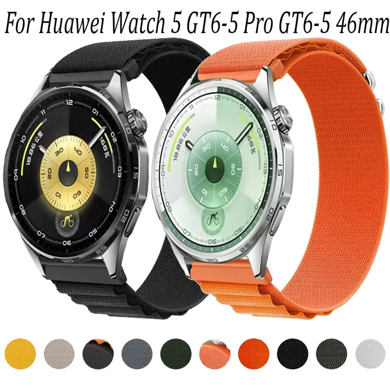 Correa de nailon alpino de 20/22mm para Huawei Watch 5 4 GT6-5-4-3 Pro 46mm pulsera cómoda de repuesto para Amazfit Balance 2/Bip 6