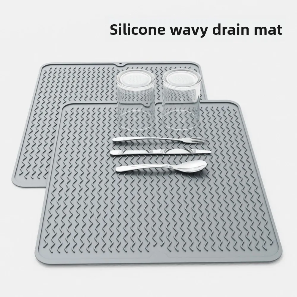 Non Slip Silicone Drying Mat for Kitchen Extra Large Heatproof Countertop Stove Protector Dish Drying Rack