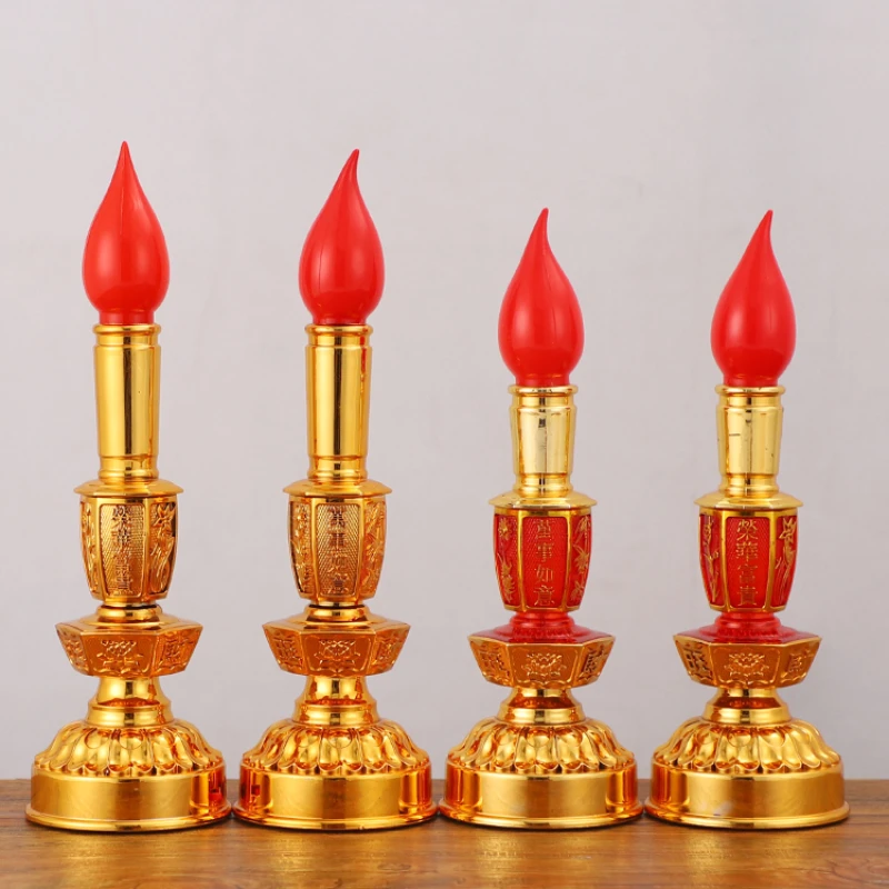 Buddha Worshiping Lamp Electric Candle Lamp Led Charging Candlestick