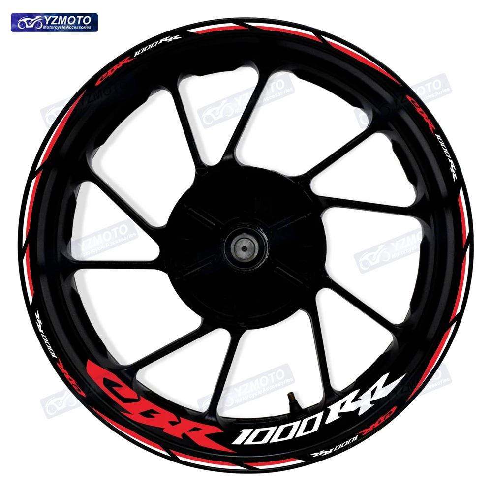For Honda CBR1000RR CBR 1000 RR Motorcycle 17 Inch Front Rear Wheel Sticker Decal Reflective Decorative Hub Stripe Rim Stickers