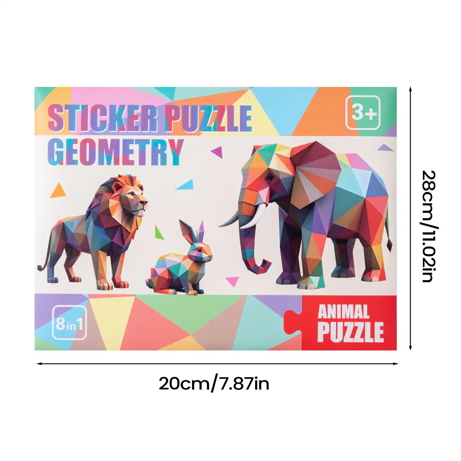 لعبة تلوين تفاعلية للأطفال والكبار بتصميم حيوانات كرتونية وهندسية قابلة لإعادة الاستخدام، مناسبة للعائلة والمدرسة والمنزل والسفر وحفلات أعياد الميلاد