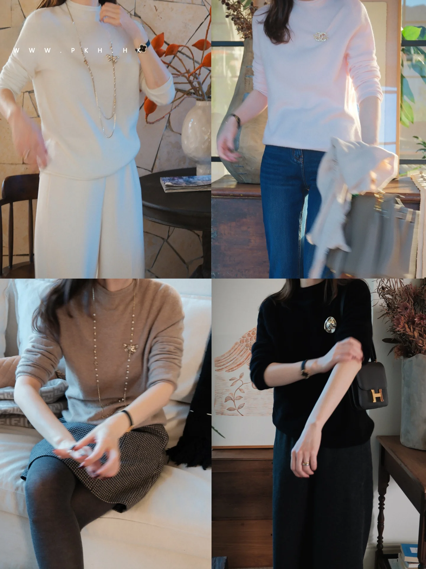 

PKHHK Special New Autumn Winter Soft Woolen Sweater Versatile f High Collar Practical Four Colors Ladies Warm Knittedwear