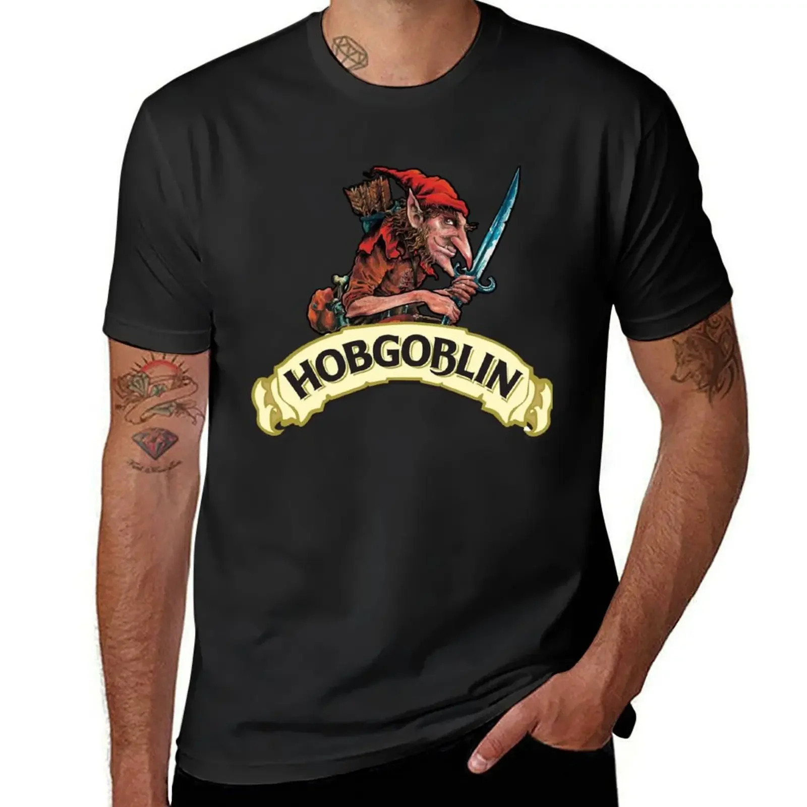 Hobgoblin logo Gold Wychwood brewery T-Shirt boys animal print customs vintage anime clothes mens t shirt graphic