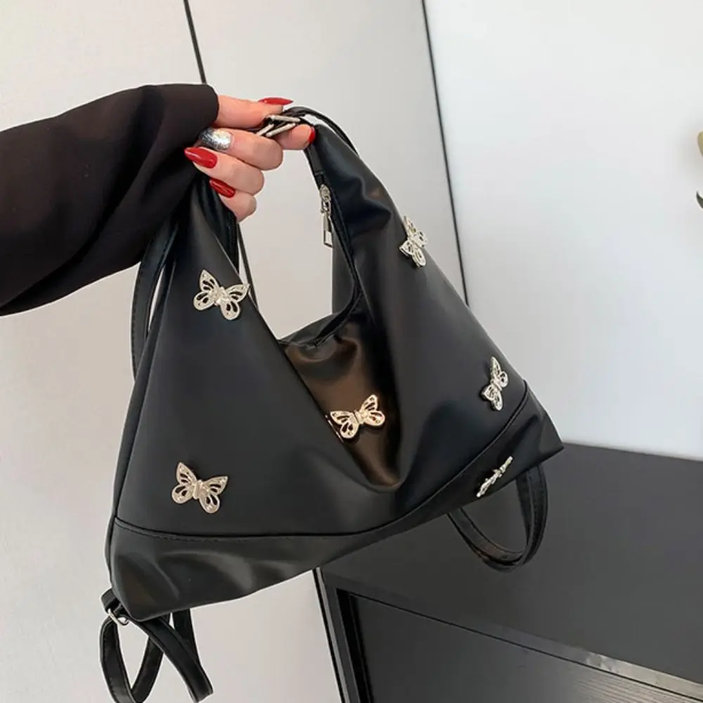 

Simple Y2K Butterfly Shoulder Bag Mommy Bag Shopping Bag Large Capacity Tote Bag Underarm Bag Storage Bag Crossbody Bag Girl