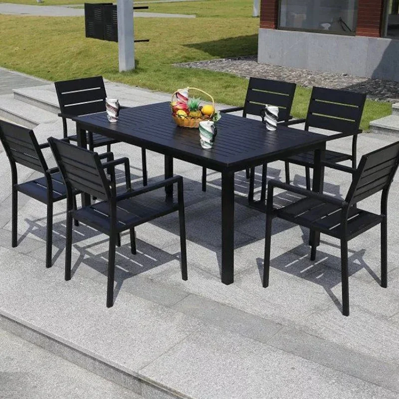 Patio Outdoor Furniture Extend Dining Set Wooden Dining Set Cast Iron Plywood Garden Designer Outdoor Table