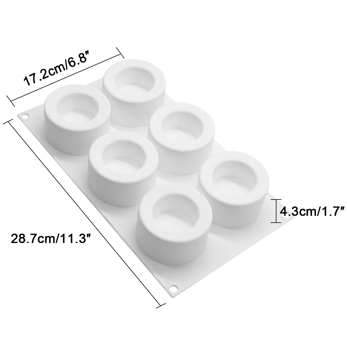 New 6 Concave and Convex Round Cup Mold Baking Decorating Tools for Cakes Soap 3D Cake Tray Baking Pan