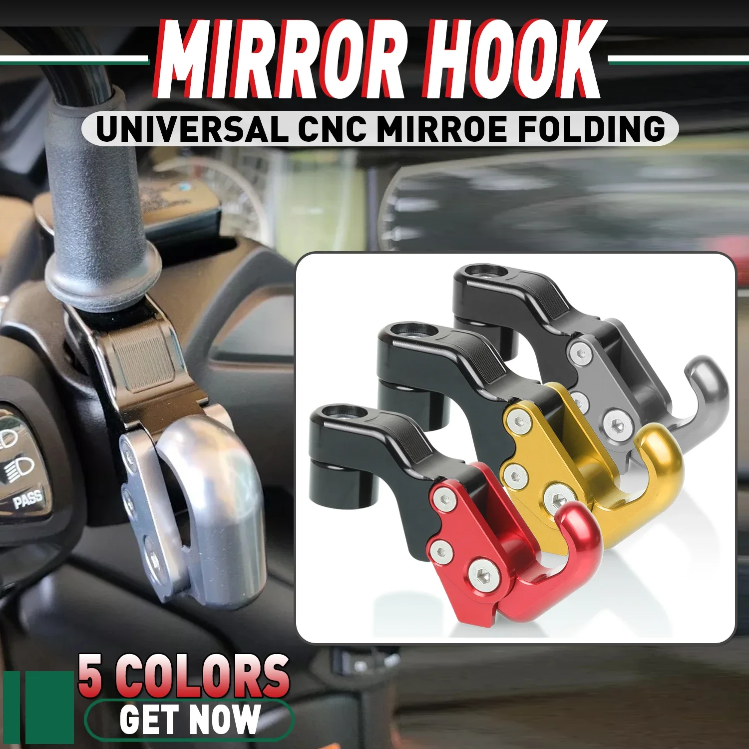 

For BMW C400X C400GT CE04 C400 X GT CE 04 Motorcycle Mirror Rod Luggage Hook Bag Hanger Cargo Carry Claw Grip Helmet Holder