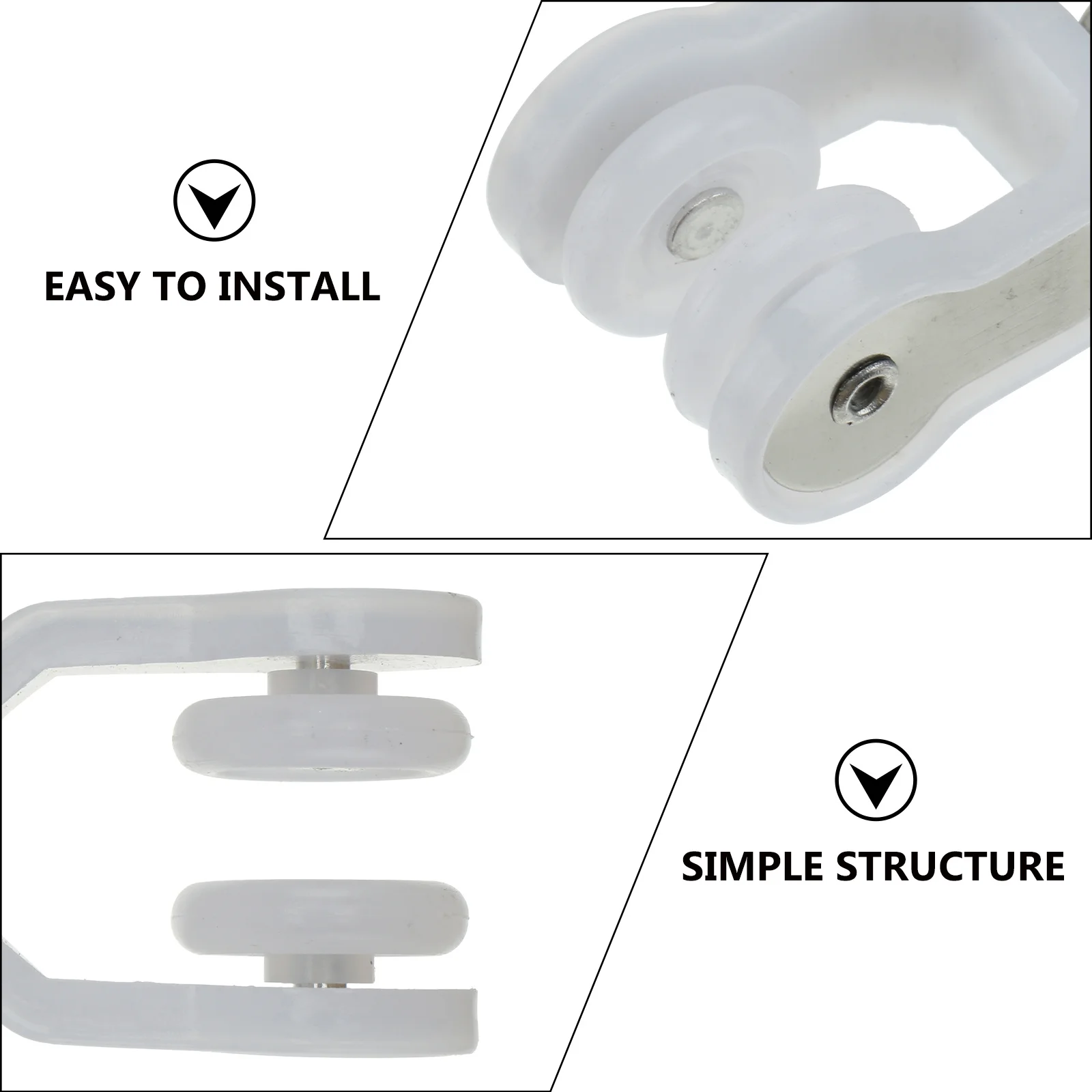 

20Pcs Reliable Curtain Track Gliders Fine Workmanship Free Rolling Smooth Slide Accessories Curtain Track Roller