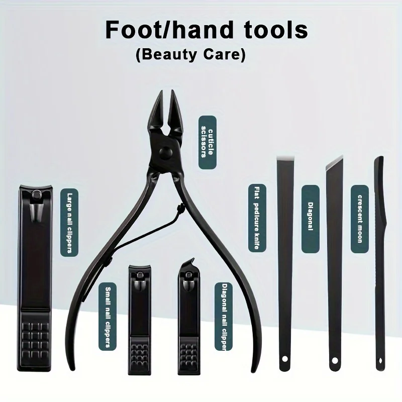 7/12/18/20/24PCS Set Professional Manicure Set Kits Stainless Steel Fingernail Toenail Clippers Set with Leather Portable Case - Image 3