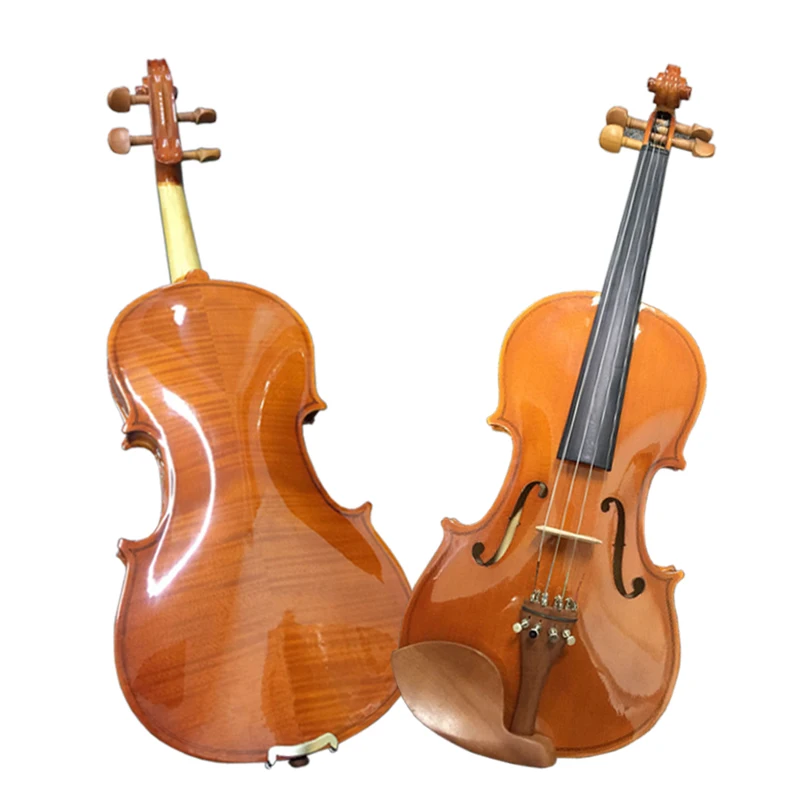 

Sinomusik Aiersi Beginner Student Plywood Flamed Violin with Boxwood Accessories Musical Instruments