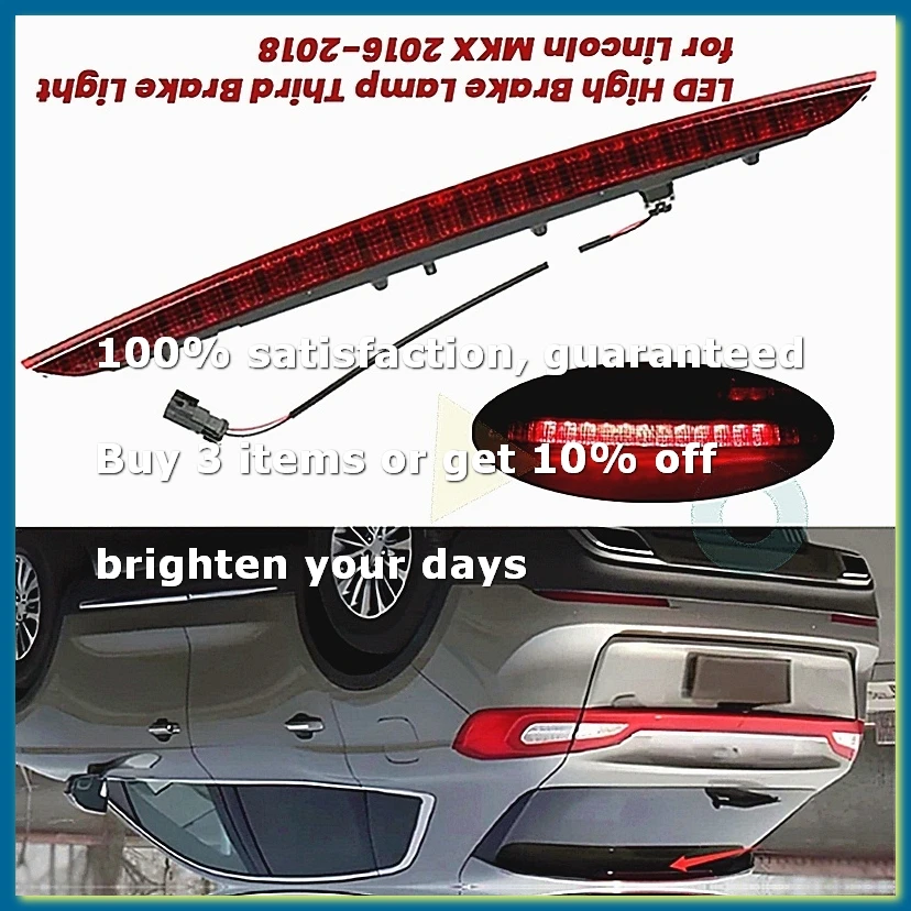 Car Rear High Mount Brake Light FA1Z-13A613-AB, Third Additional LED Stop Lamp for 2016 2017 2018
