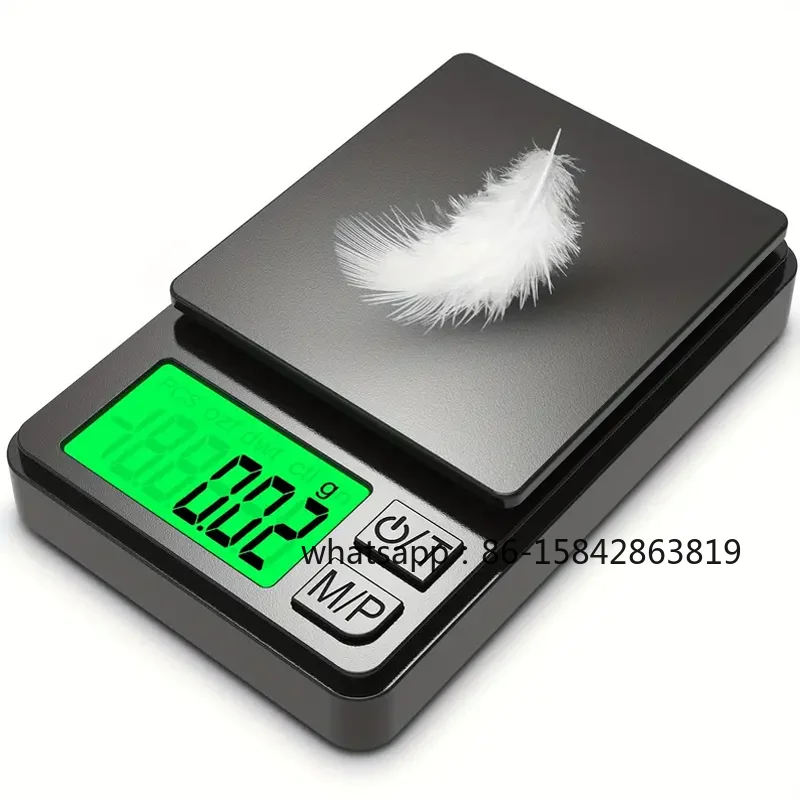 Precision Pocket Scale 1000g X 0.1g - Digital Gram, Food, Jewelry, Ounces/Grains Scale with Backlit LCD - Mini Scale for Travel