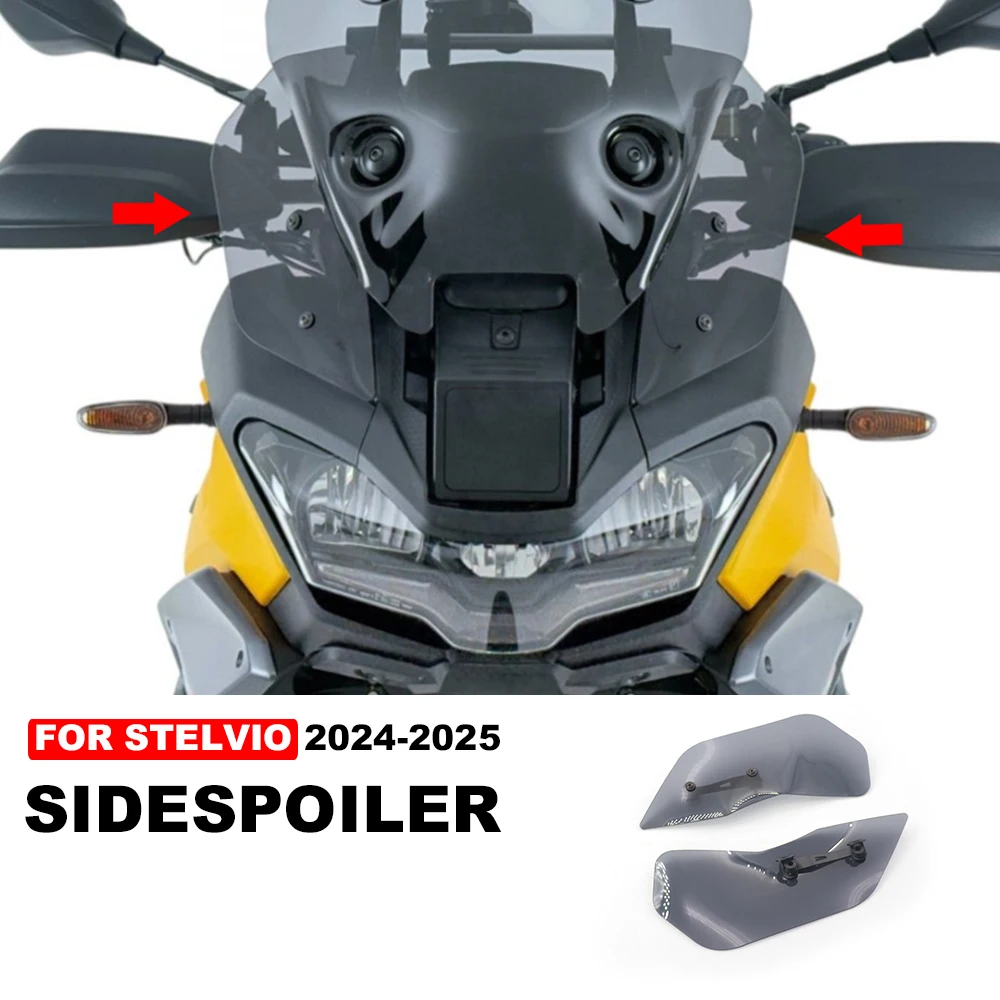 For Moto Guzzi STELVIO 2024-2025 FollNew Motorcycle Side Spoiler Bilateral Deflectors Windscreen Accessories Air Protection