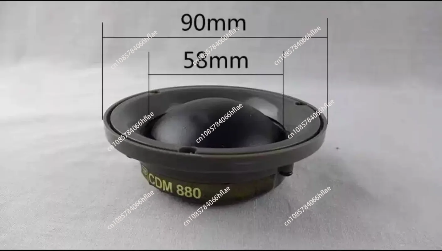 Titanium Diaphragm Soft Dome Car Midrange Horn, CDM880 Audio Speaker Head for Auto Sound System Upgrading