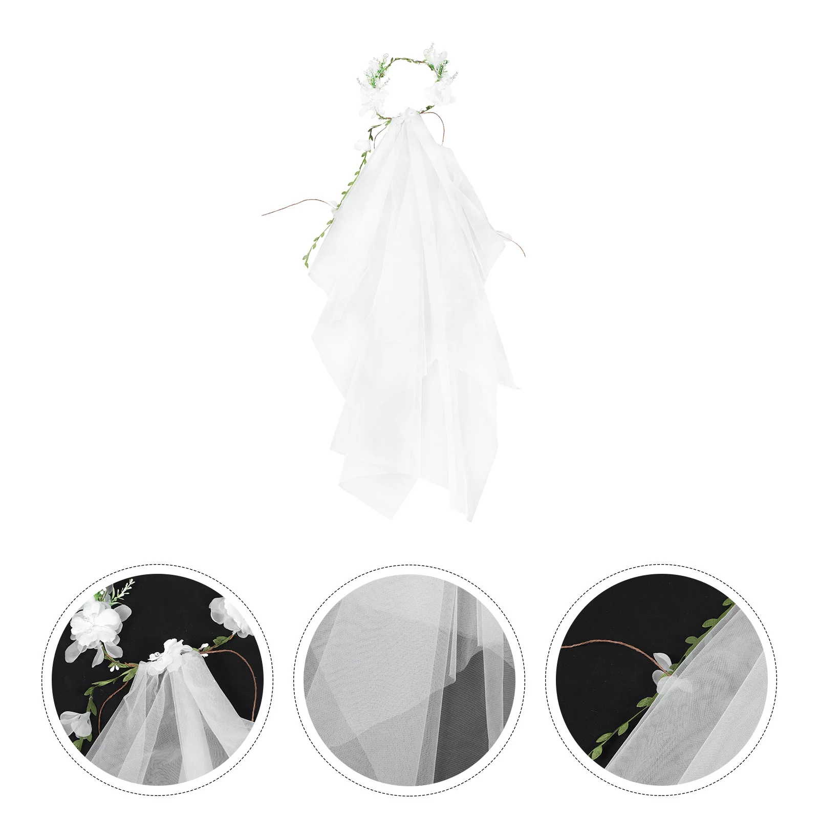 

Wedding Dress White Bohemian Decor Beautiful Veil Woman Bride Flower Flowers Rattan