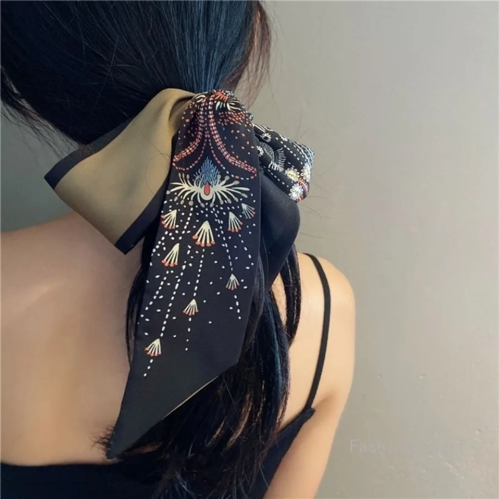 Tarot Summer New Thin and Narrow Wrapping Bag Handle  Ribbon Headband Gift Streamer Wholesale Scarf Luxury Clothes Women