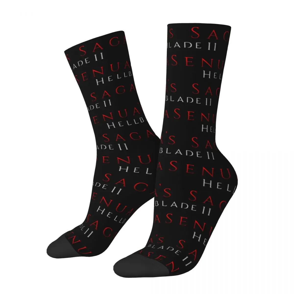 Funny Women Men Senua's Saga: Hellblade II Crew Socks Funny Video Games Merch Football Socks Cotton Birthday Present