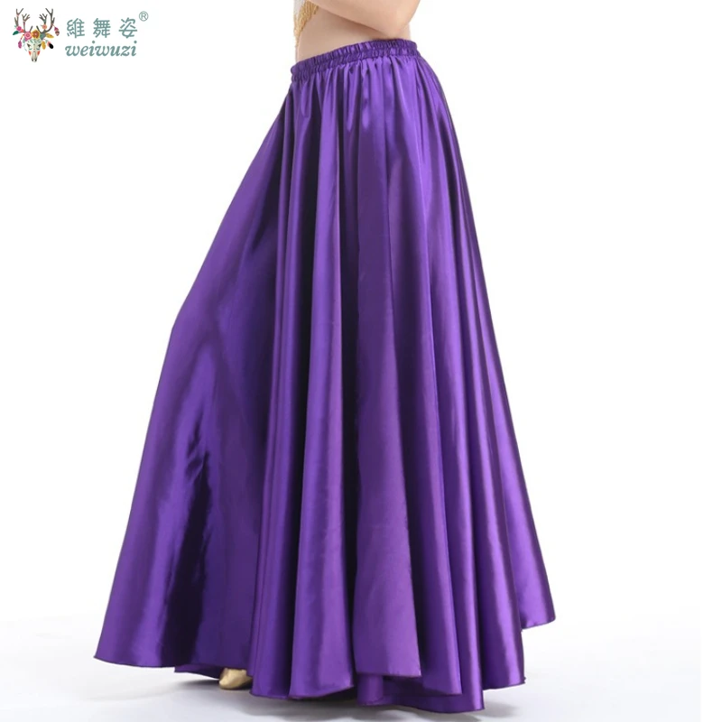 Belly Dance Costume India Skirt for Women Satin Split Long Skirt Customsized Adult Oriental Belly Dancing Wear Clothing Skirts
