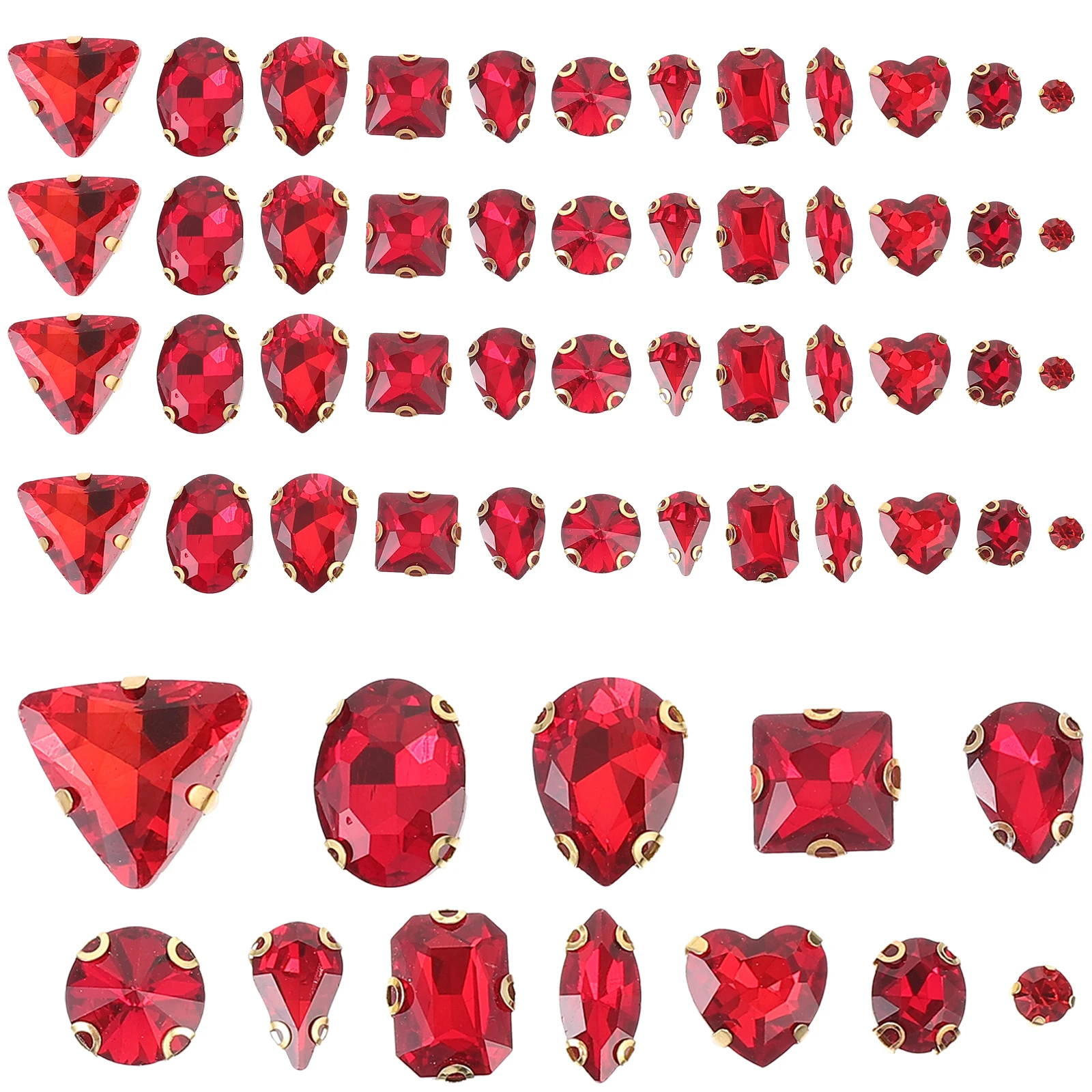 

130pcs Glass Drill Rhinestones H Sewn Sew On Rhinestones Clothing Accessories Gems DIY Decorations Sew on Claw Decors