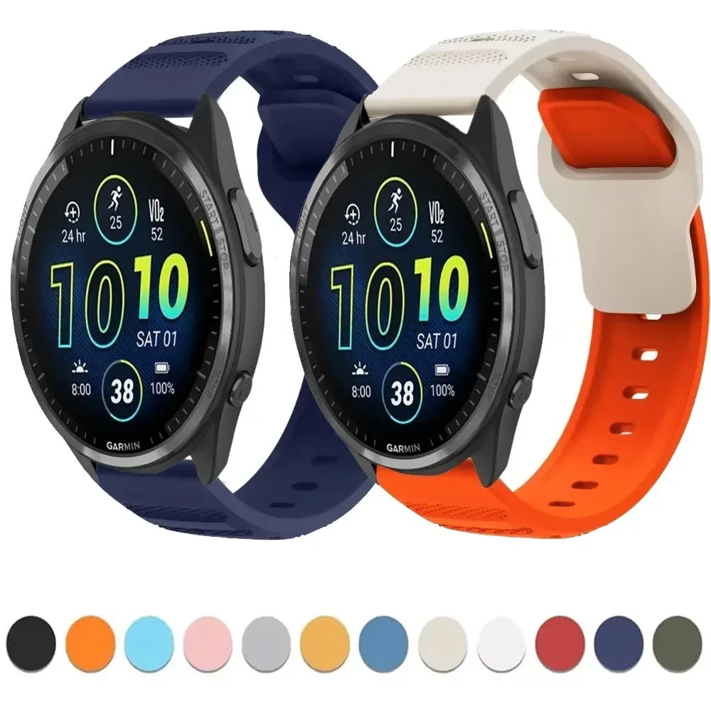 20mm 22mm Silikonarmband für Garmin Forerunner 165 55 965 265 255 955 970 570 Armband für Garmin Venu 3-2/Active 5-6 Armband