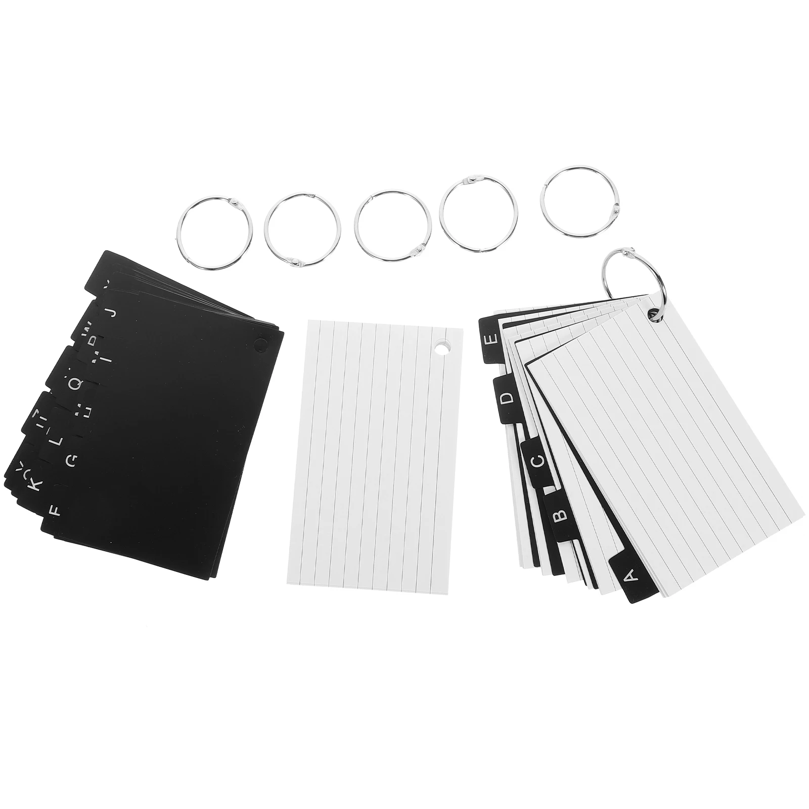 

1 set Index Card Bookmark Flash Notecards With Holes Blank Memo Cards Portable Pocket Notepads For Office Study Travel