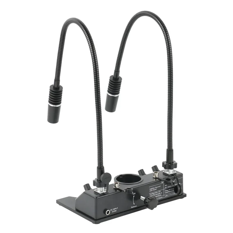 Imagem -02 - Conjunto de Iluminador de Microscópio de Vídeo Multifuncional em Led Spot Light Dual Led Gooseneck Mais 80 Led Ring Light Mais Base Light Mais Suporte