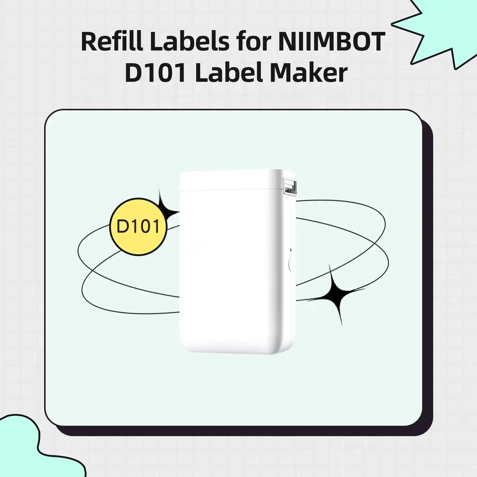NIIMBOT D101 Thermal Label White Color  Sticker or Cartoon Self-adhesive or Transparent  Paper or Cable Label for D101 Printer
