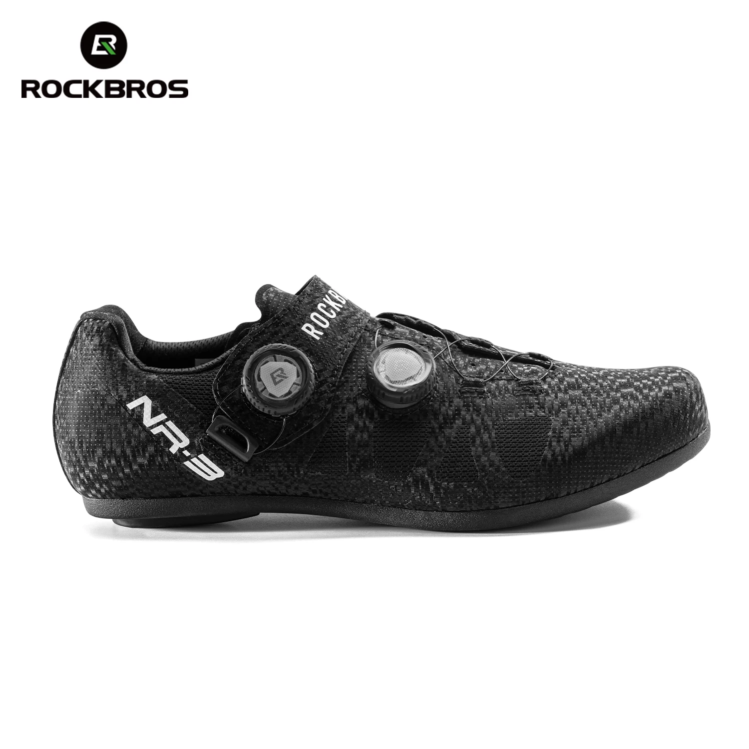 

ROCKBROS Non-Locking Cycling Shoes Rubber Non-Slip Sole Breathable Mesh Bike Shoes Adjustable Knob Lightweight Bicycle Footwear