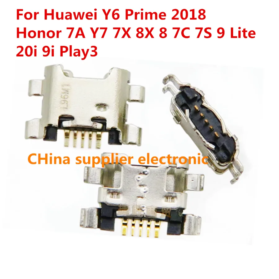 

USB Mobile 5Pin Charger Connector Jack Charging port dock For Huawei Y6 Prime 2018 7A Y7 7X 8X 8 7C 7S 9 Lite 20i 9i Play3