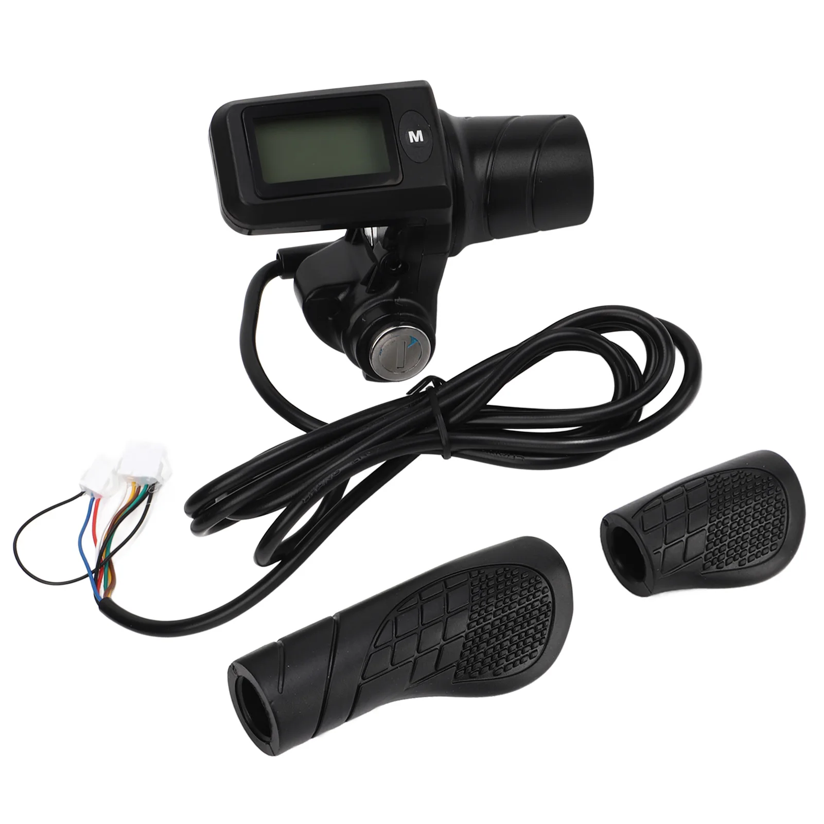 805 LCD Display Panel Throttle Grip Set Electric Bike Scooter Twist Half Throttle Grip with LCD Panel for 22.5mm Handlebars