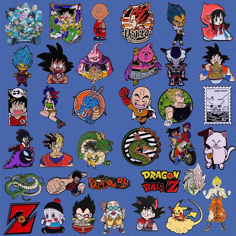 Alfileres esmaltados de Dragon Ball Goku, alfileres de solapa Super Saiyan para mochilas, broche, insignias, broche de moda para ropa, joyería, regalos, amigo