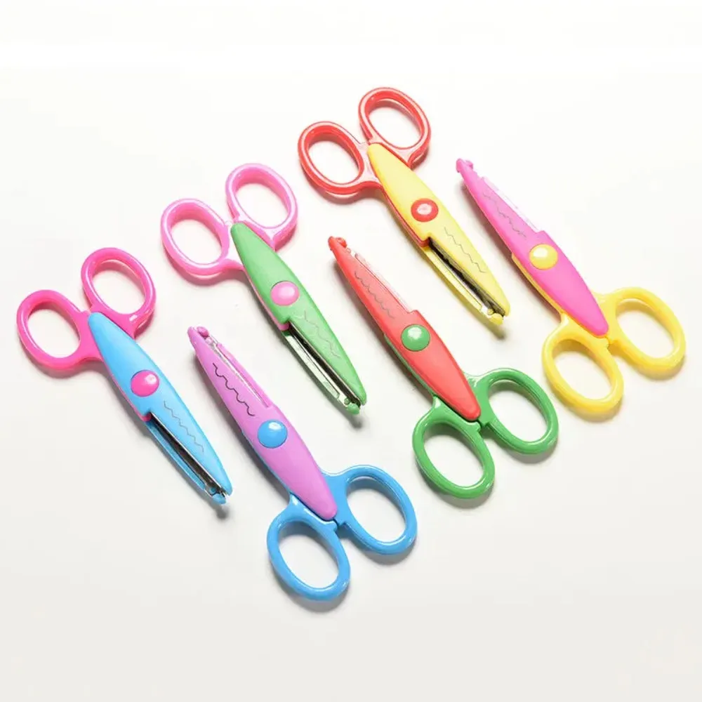 New Creative Scissors Paper Pinking Scrapbook Handmade Cut Photo Scissor Diary Craft Album DIY Kid Shear School Office Supplies