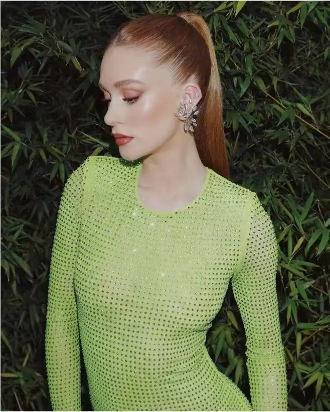 Vert luxe forage chaud col rond moulante Maxi robes pour les femmes 2025 été nouvelle célébrité Club robe de soirée mode robe d'anniversaire