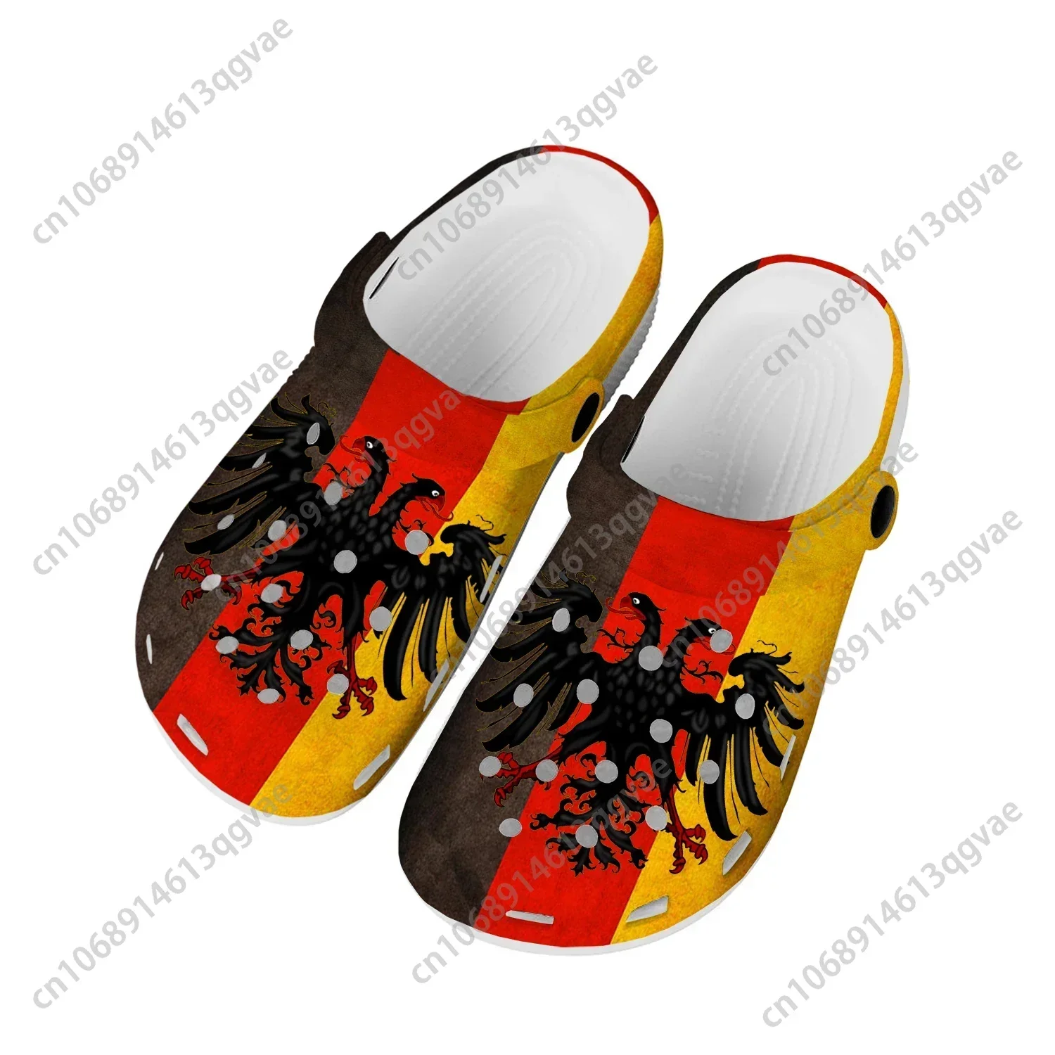 

German Flag Home Clogs Custom Water Shoes Mens Womens Teenager Germany Shoe Garden Clog Breathable Beach Hole Slippers