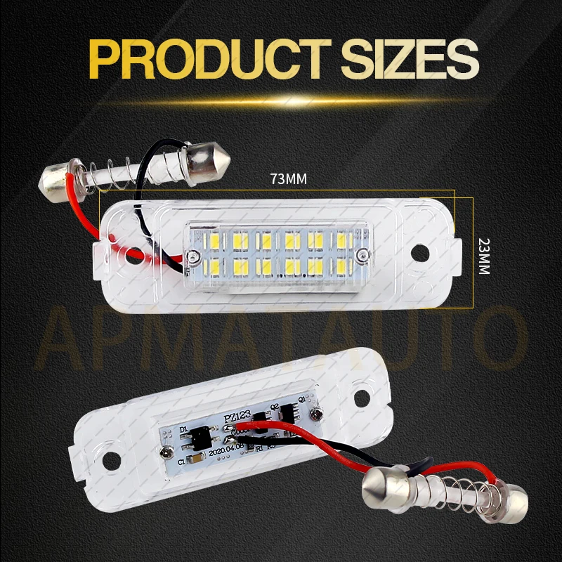 LED License Plate Light 12v For Benz W251 R-Class W164 ML-Class X164 GL-Class A2518200066,2518200066 Number Lamp Car Accessories
