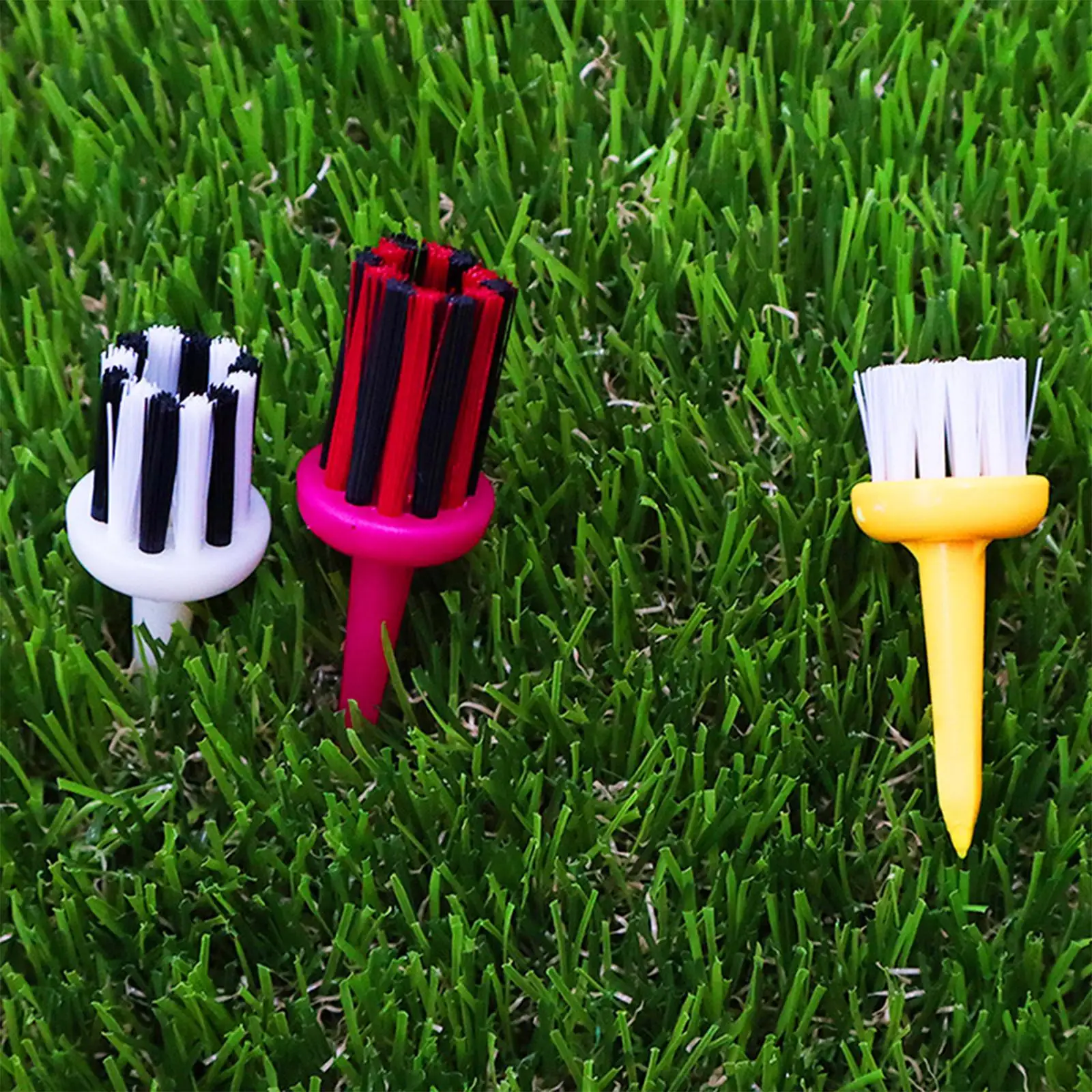 

Large Head Golf Brush Tee Plastic Unbreakable Training Tee Low Friction Long Distance Aid for Golfer Practice Supply