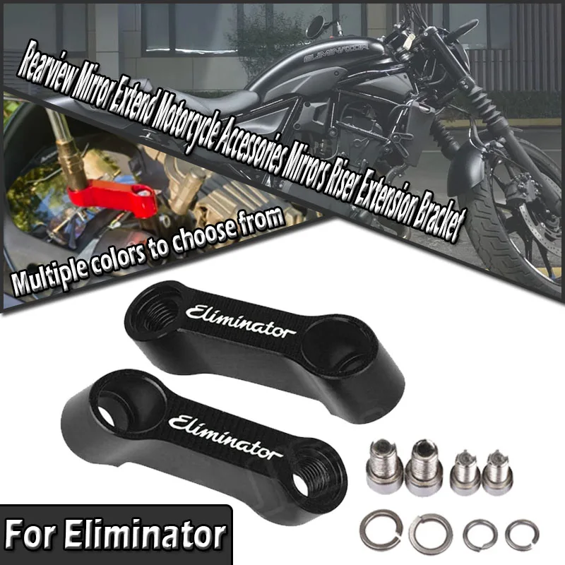 Extensión de espejo retrovisor de 10mm y 8mm, accesorios para motocicleta, soporte de extensión elevador para Eliminator 500 Eliminator500 2024 2025