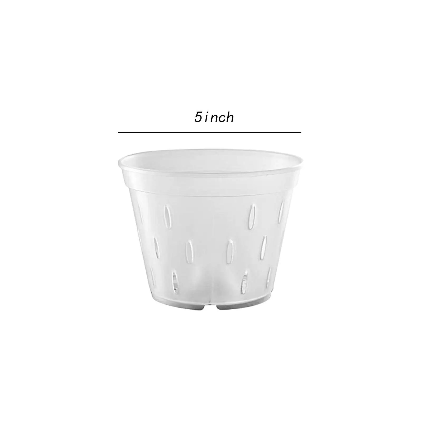 Clear Pots Plant Pot Breathable Slotted Transparent Clear Flower Pot with Holes