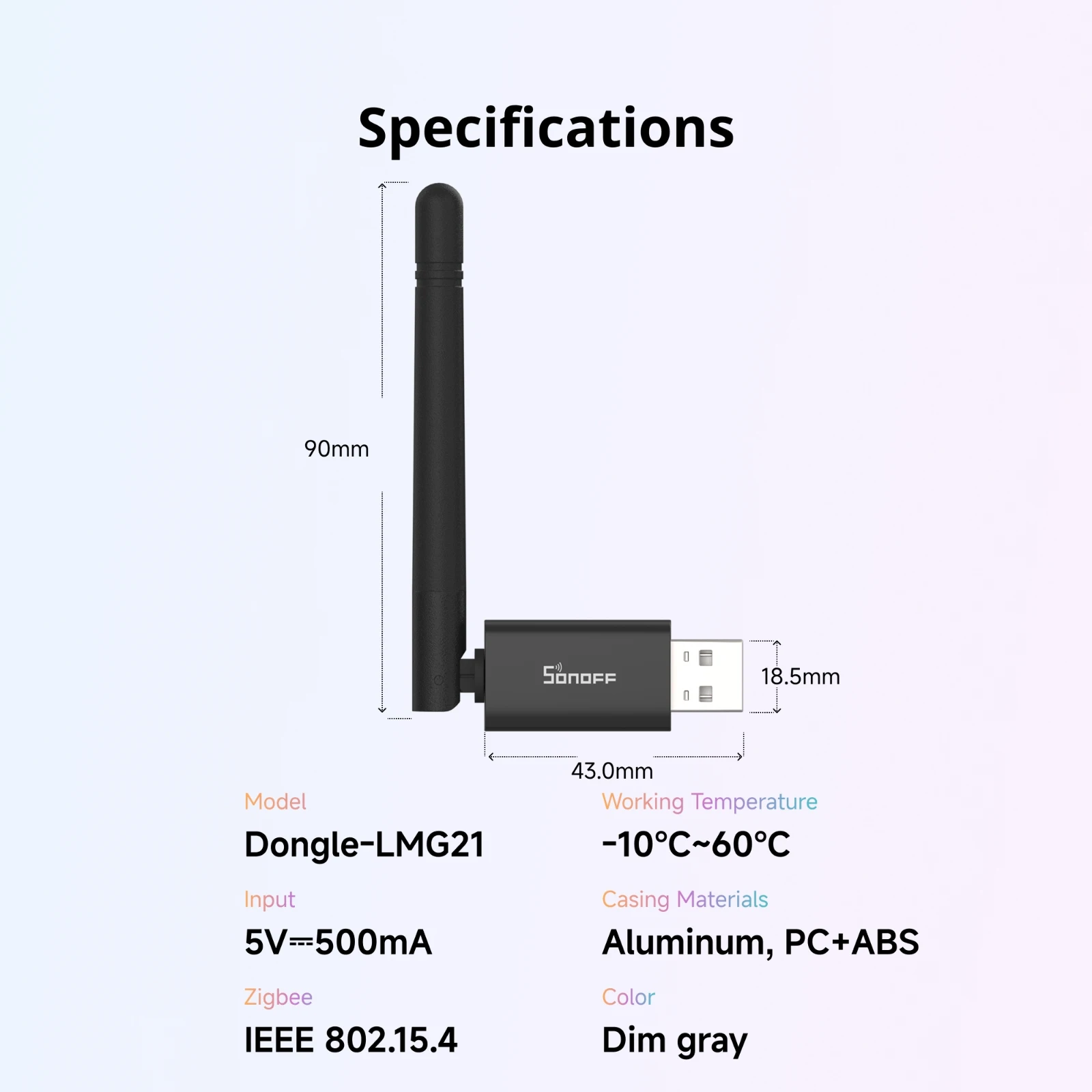 SONOFF Dongle Lite MG21 Zigbee/Thread USB Dongle Dongle-LMG21 EFR32MG21 Compact Size 65% Smaller than ZBDongle-E Cost-Effective - view 5