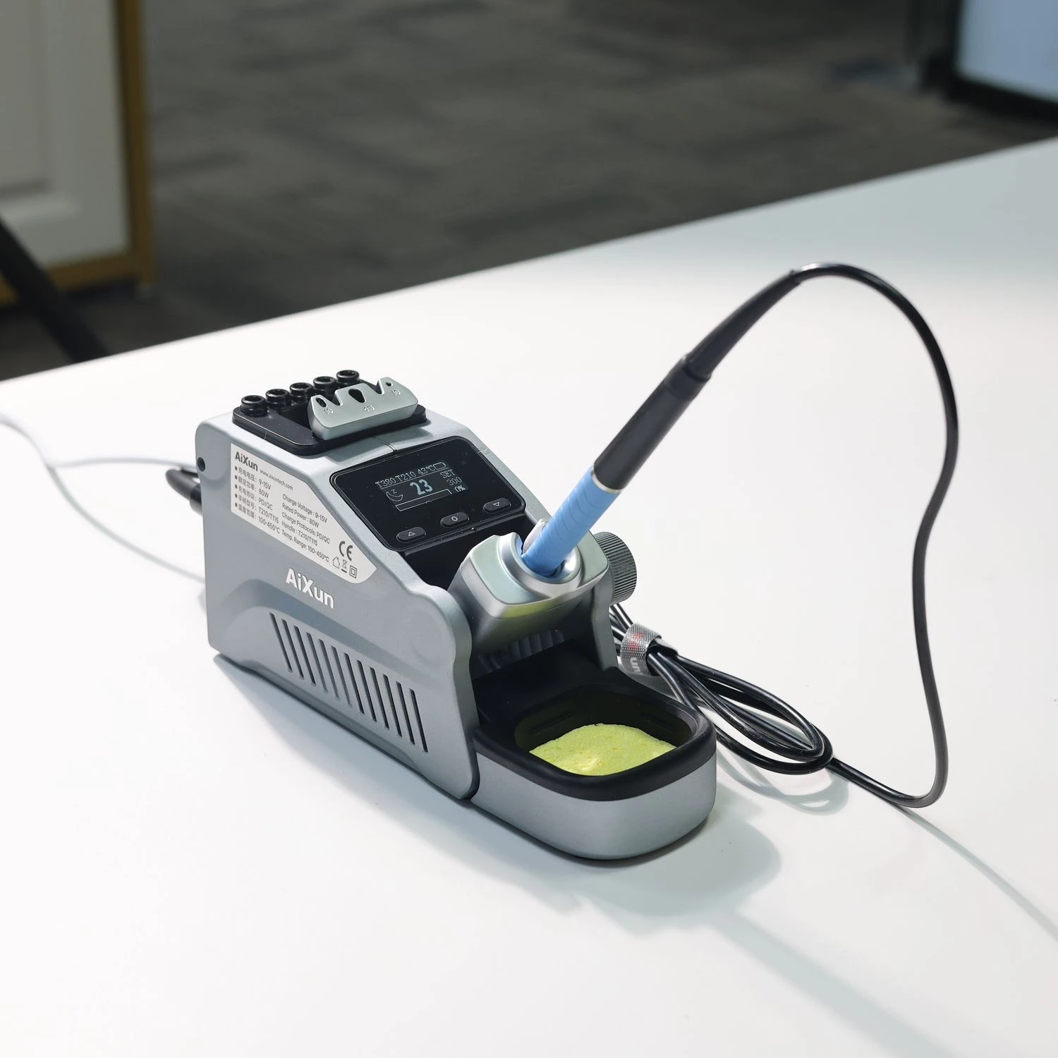 Aixun t380 80w estação de solda inteligente suporte t115 t210 lidar com estação de retrabalho de soldagem rápida para o telefone móvel smd bga pcb reparação