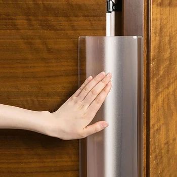Charnière de porte de sécurité transparente pour enfants, couverture de protection contre le pincement des doigts, sécurité pour bébé pour l'arrière de la porte, école maternelle domestique