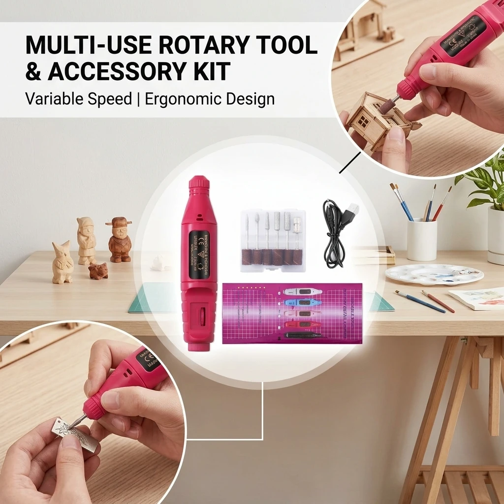 Portable Nail Art Pen Style Polishing Machine Upgraded USB Cable Nail Polish Grinder Professional Nail Art Tool