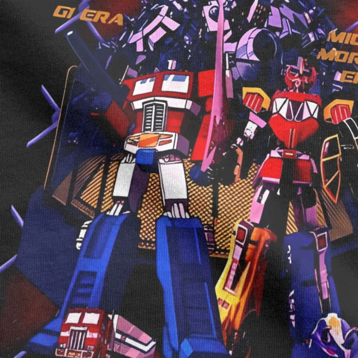 OPTIMUS Vs Megazord Legendary Clash League Transformers Outfit Shirt Men Women Funny Cotton Graphic Print Cloth